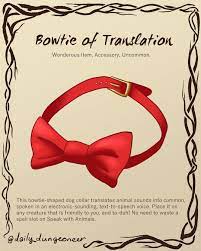 Dailydungeoneer On Instagram Bow Tie Of Translation Dnd Pathfinder Fa Dnd Dragons Dungeons And Dragons Homebrew Dungeons And Dragons Art
