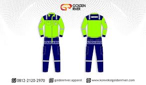 Desain dan bahan mempengaruhi harga baju tambang. Contoh Desain Wearpack Safety Tambang Konveksi Bandung