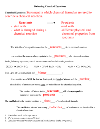 Synthesis, decomposition, single replacement, double replacement, and combustion. Chapter 18 Chemical Reactions Balancing Chemical Equations Chemical Reactions And Balancing Chemical Equations