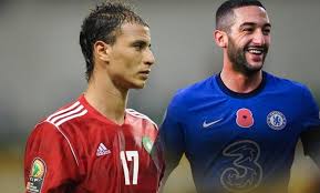 وجاء هدف زياش في الدقيقة 27. Ø­ÙƒÙŠÙ… Ø²ÙŠØ§Ø´ ÙŠØ³ØªÙ‡Ø¯Ù ØªØ¬Ø§ÙˆØ² Ø±Ù‚Ù… Ù…Ø±ÙˆØ§Ù† Ø§Ù„Ø´Ù…Ø§Ø® Ù…Ø¹ Ø§Ù„Ù…Ù†ØªØ®Ø¨ Ø§Ù„ÙˆØ·Ù†ÙŠ Ù‡Ø¨Ø© Ø³Ø¨ÙˆØ±