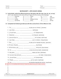 Spanish Reflexives Commands Pronoun Placement Lessons Tes Spanish Worksheets Spanish Reflexive Verbs Verb Worksheets