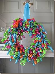 Curling Ribbon Wreath Birthday Wreath Colorful Wreath Wreath Crafts