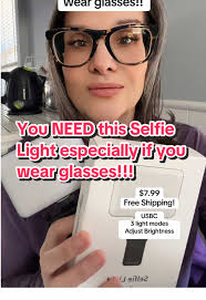 Buy this selfie light! I can't believe there is no glare
