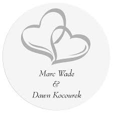 Personalized Two Hearts Wedding Favor Stickers 144 Pc Heart Wedding Favors Wedding Favor Stickers Wedding Stickers