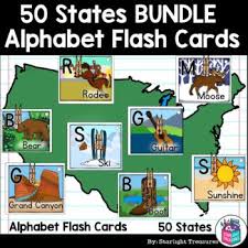50 us states list www.timvandevall.com | 50 us states list created by tim van de vall. Alphabet Flash Cards For Early Readers 50 States Of America Bundle