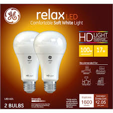 Ge Relax Soft White Hd 100w Replacement Led Light Bulbs General Purpose A21 2 Pack Led Bulbs Meijer Grocery Pharmacy Home More
