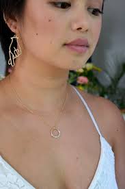 Circle Necklace Gold and Silver Sun and Moon