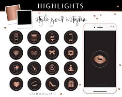 Maybe you would like to learn more about one of these? Instagram Highlight Covers Black Rose Gold Scotch And Salt