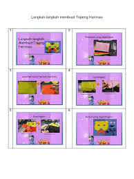 2.guntingkan mengikut bentuk muka haiwan,tampal menggunakan gam atas manila. Langkah Langkah Membuat Topeng Harimau