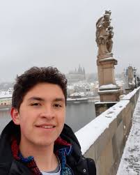 Since September 2023, Diego has been calling Prague home. 🏡 He studies the  Science programme at Charles University 🔬 and outside the classroom, he's  always exploring .🚌✨ With an ISIC card in