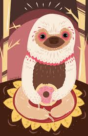Diana Garoli Illustration Sloth Pen Tool Blob Brush Lasso And Fill Bucket Would All Work To Give This Look In Either P Sloth Art Animal Wallpaper Cute Sloth