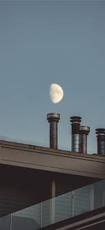 The iphone 12 and 11 series boast advanced cameras that give you more control over the settings to achieve better images. View Of The Moon On The Sky And Chimneys Iphone X Wallpapers Free Download