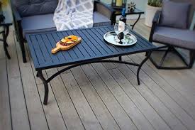 Outdoor Aluminum Slat Top Patio Coffee Table Black Pebb Https Www Amazon Com Dp B00yqa41 Black Patio Furniture Coffee Table Square Aluminum Coffee Table