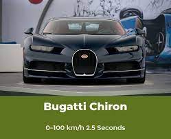 Bugatti Chiron 0 100 Km H 2 5 Seconds Bugatti Bugatti Chiron Bugatti Super Cars