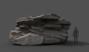 Modular Rocks 3d Model Low Poly Obj Mtl Fbx 8 Rock 3d Model Stone Game
