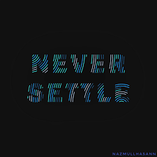 never settle typography line art hd