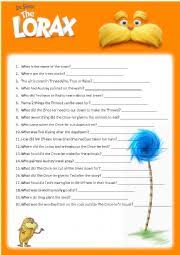 It's actually very easy if you've seen every movie (but you probably haven't). English Exercises The Lorax