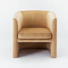I'm sure you've all binged their dream home makeover series on netflix by now and have been swooning over their spaces for a long time like most of us. Vernon Upholstered Barrel Accent Chair Tan Threshold Designed With Studio Mcgee In 2021 Chic Upholstery Accent Chairs Simple Seating