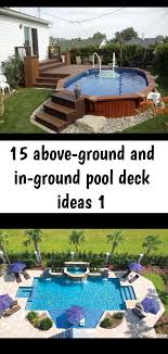 15 Above Ground And In Ground Pool Deck Ideas 1 Pool Decks In Ground Pools Pool Deck