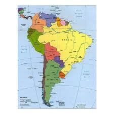 Harti geografice harta fizica si administrativa asia. South America Map Postcard Zazzle Com In 2021 South America Map America Map South America