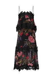 Nicholas Black Peony Popover Dress Dresses Black Peony Gala Dresses
