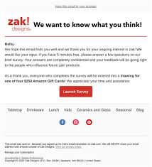 Sometimes when i make purchases on amazon, the packaging includes a business card from the seller, thanking you for the purchase and their contact info in case you experience any issues with the prodcut. Zak Designs New Survey Enter To Win A 250 Amazon Gift Card Milled