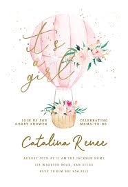 Free printable hot air balloon invitation template free. Floral Hot Air Balloon Baby Shower Invitation Template Free Greetings Island Hot Air Balloon Baby Shower Hot Air Balloon Invitation Baby Shower Invitation Templates
