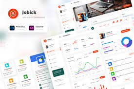It's a favorite because it includes more. Jobick Job Portal Admin Dashboard Template In Ux Ui Kits On Yellow Images Creative Store