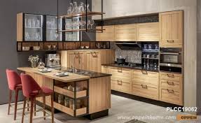 modern melamine wood grain kitchen