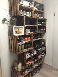 ᐅᐅ schuhregal aus weinkisten&obstkisten | holzkisten regale. 10 Ongelofelijk Leuke Ideeen Voor Houten Kratjes Om Zelf Te Proberen Positiefjes Garderobe Selber Bauen Zuhause Diy Haus Einrichten