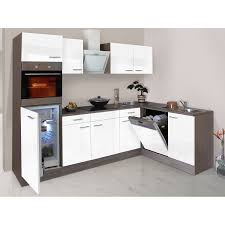 Respekta Winkelkuche 280 Cm Weiss Seidenglanz Eiche York Nachbildung Kaufen Bei Obi