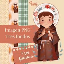 Frei Galvao, Digital Download of Ilustração by Antonio De Sant'anna Galvão,  Clipart PNG