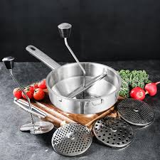 Using a blender and working in batches, purée soup until smooth. Baby Foods Stainless Steel Rotary Potato Mill And Puree Maker With 3 Perforated Grinding Disks Great For Making Puree Or Soups Of Vegetables Specialty Appliances Small Appliances Eudirect78 Eu