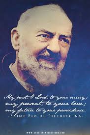 Padre Pio (blue) Mobile Wallpaper