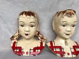 Ceramic Wall Pockets Jean & Sandy Stanford Pottery Planters Vintage Summer  Decor Bungalow Country Cottage