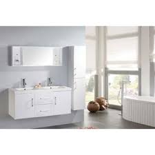 Les idées ne manquent pas pour donner du style à sa pièce d'eau : Meuble Salle De Bain Double Vasque Luxe Beau Meuble Double Vasque 120 Cm Modele White Malibu Installations Salles De Bain Achat Prix Fnac