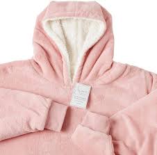 The comfy original by the comfy at zappos.com. Blush Pink Sienna Hoodie Blanket Ultra Soft Sherpa Fleece Warm Cosy Comfy Oversized Wearable Giant Sweatshirt Throw For Women Girls Adults Men Boys Kids Big Pocket Sports Outdoor Clothing Women Cate Org