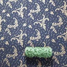 Patterned Paint Roller No 1607 Paisley With Gold Effect Color Musterwalze Strukturwalze Mit P Gemusterte Farbroller Musterwalze Wandmalerei Schablonen
