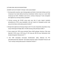 Jan 18, 2021 · contoh soal sbmptn kedokteran. Latihan Soal Biologi Kedokteran Pdf