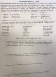 How do we know the acceptable range for the values for lead? Solved Principles Of Absolute Dating Absolute Geologic Ti Chegg Com