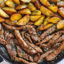 Add potato cubes and cayenne pepper; Garlic Butter Steak And Potatoes Skillet Best Steak Recipe Eatwell101