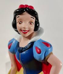 Vintage Disney Plastic Snow White 9" Coin Piggy Bank w/ Stopper