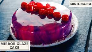Make sure the glaze pours over each side of the cake as well. Mirror Glaze Cake Recipe Hindi Video Shiny Cake Mints Recipes
