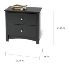 Each drawer has a lip on the underside of a square to use as the handle, but i. Prepac Sonoma Tall 2 Drawer Nightstand Black Nightstands Furniture