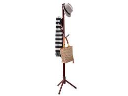 Get simple designs that can easily be attached to a wall for easy access without getting people's way. Premium Wooden Coat Rack Free Standing With 6 Hooks Lacquered Pine Wood Tree Coat Rack Stand For Coats Hats Scarves Clothes And Handbags Cherry Wood Finish Newegg Com