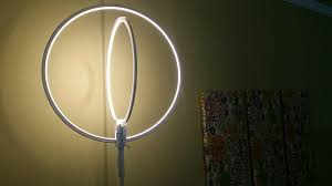 Brightech Eclipse Led Floor Lamp Double Rings Of Light Bring Sci Fi Ambiance To Contemporary Spaces Dimmable Brigh Lamps Living Room Indoor Lamp Floor Lamp