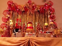 Red And Gold Birthday Party Ideas Photo 2 Of 48 Gold Party Decorations Gold Theme Birthday Red Birthday Party