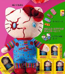 Universal Studios Japan Selling Hello Kitty Chucky Mashup Doll Ihorror Hello Kitty Plush Hello Kitty Chucky Doll