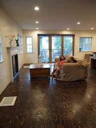 The Sunny House The Magic Onions Stained Plywood Floors Diy Flooring Flooring