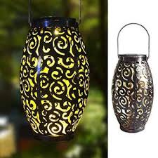 Yiamia Txprhkl Hanging Solar Lights Outdoor Solar Lanterns Retro Hanging Solar Lantern Garden Outdoor Lights With Handle Metal Waterproof Led